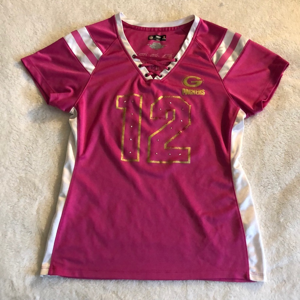 Aaron Rodgers Packers Breast Cancer Jersey